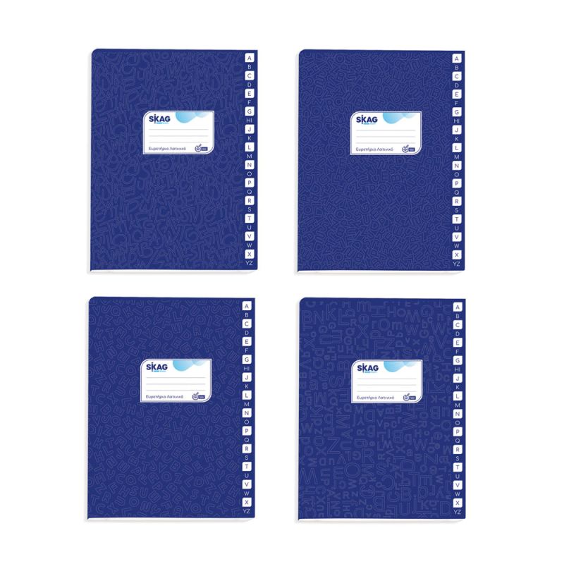 SKAG Exercise Books Latin Index Carton Mixed Col 17X25 48Sh 70gr