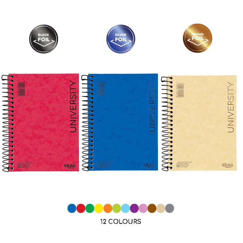 SKAG Notebook Side Bound University No 21 105X150mm 3 Subjects