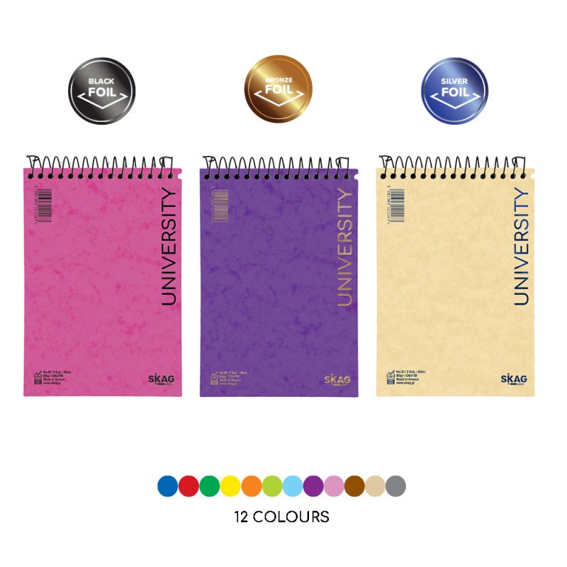 SKAG Notebook Head Bound University No 61 126X180mm 3 Subjects