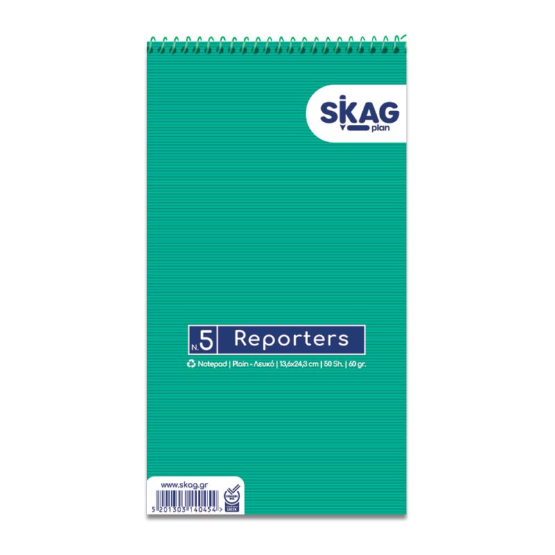 SKAG Spiral Pad Plain 136X243mm No 5