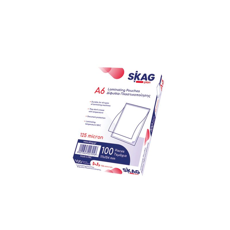 SKAG Laminating Pouches A6 125 Micron (100 Pieces)