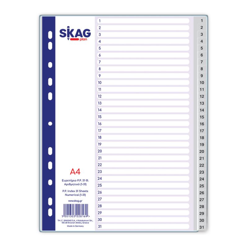 SKAG Indices P.P. Numerical A4 (1-31)