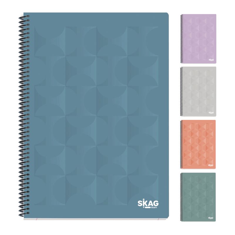 SKAG Univ. Abstract A4 4-Subject Spiral Notebook, 80 gsm (No. 2344)