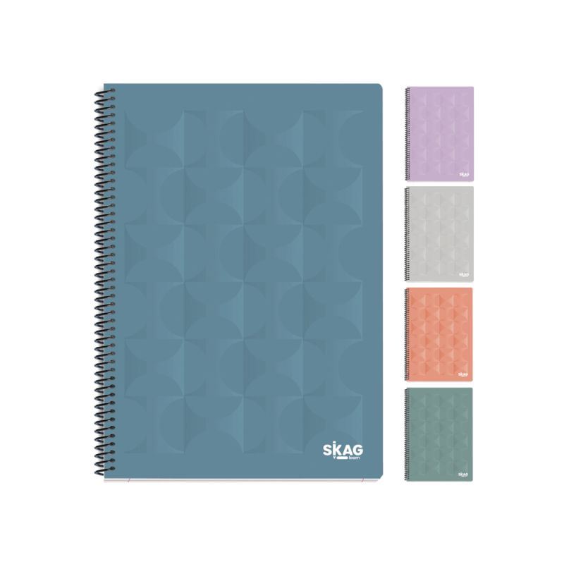 SKAG Univ. Abstract 17 x 25 cm 2-Subject Spiral Notebook, 80 Gsm (No. 2332)