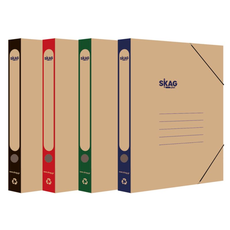 SKAG Kraft Box With El.Band 26,5X35,5  3,5cm 4 Colours