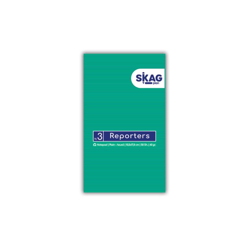 SKAG Μπλόκ Κολλητό Όρθιο Λευκό 105X178mm N.3