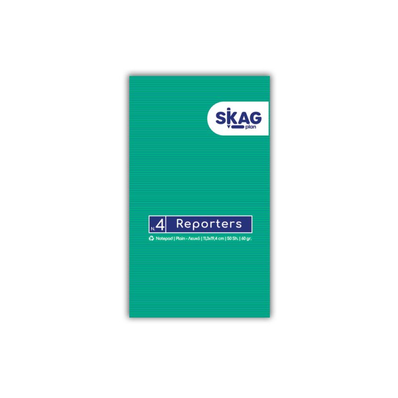 SKAG Μπλόκ Κολλητό Όρθιο Λευκό 113X194mm N.4