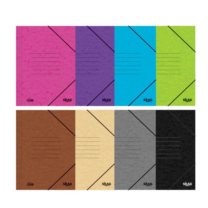 SKAG Ντοσιέ Πρεσπάν Λάστιχο 25X35  Διαφ. Fancy