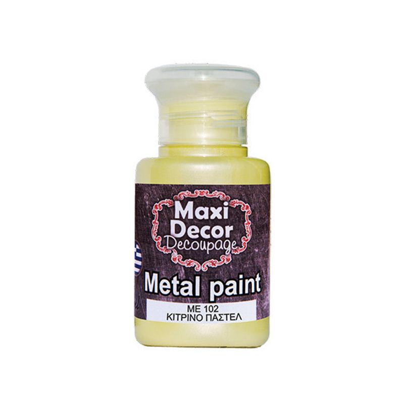 MAXI COLOR METALLIC COLOUR ME-102 60ML PASTEL YELLOW