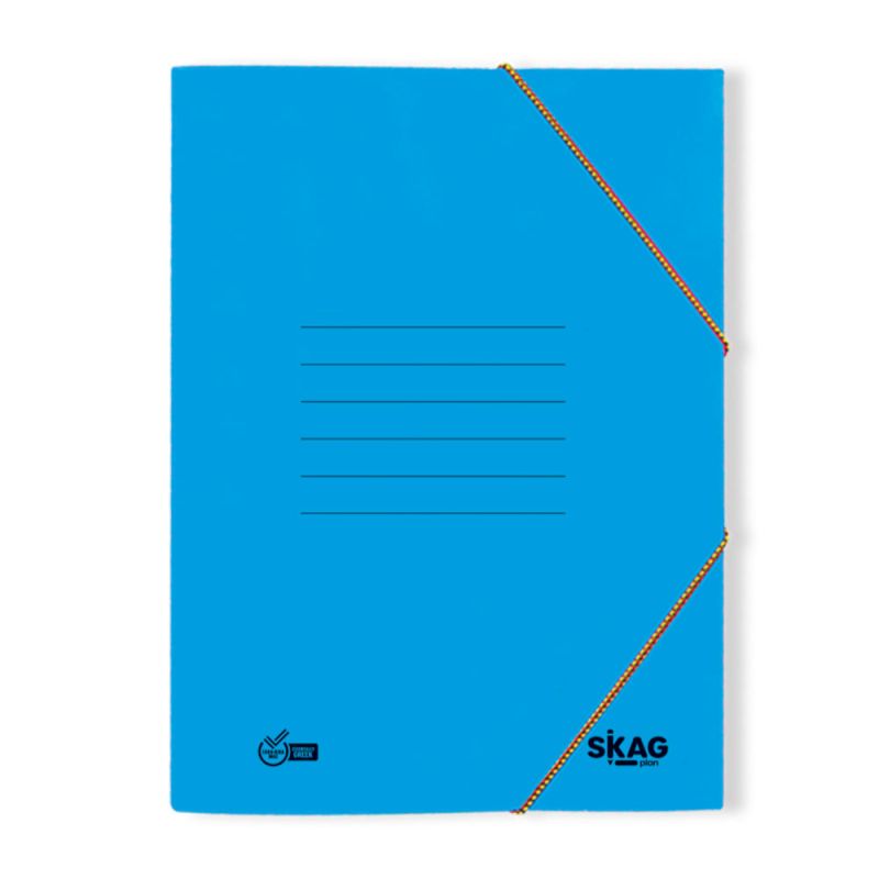 SKAG Ντοσιέ(Basic) Λάστιχο 25X35  Γαλάζιο