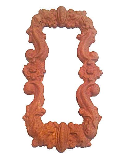 Carved Wood Elast.7.5X3.8cm Frame No443@