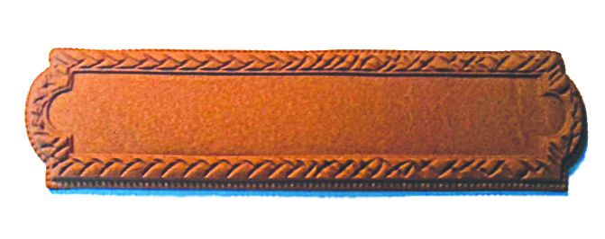 Carved Wood Elast.2.8X10.3 Label No968@