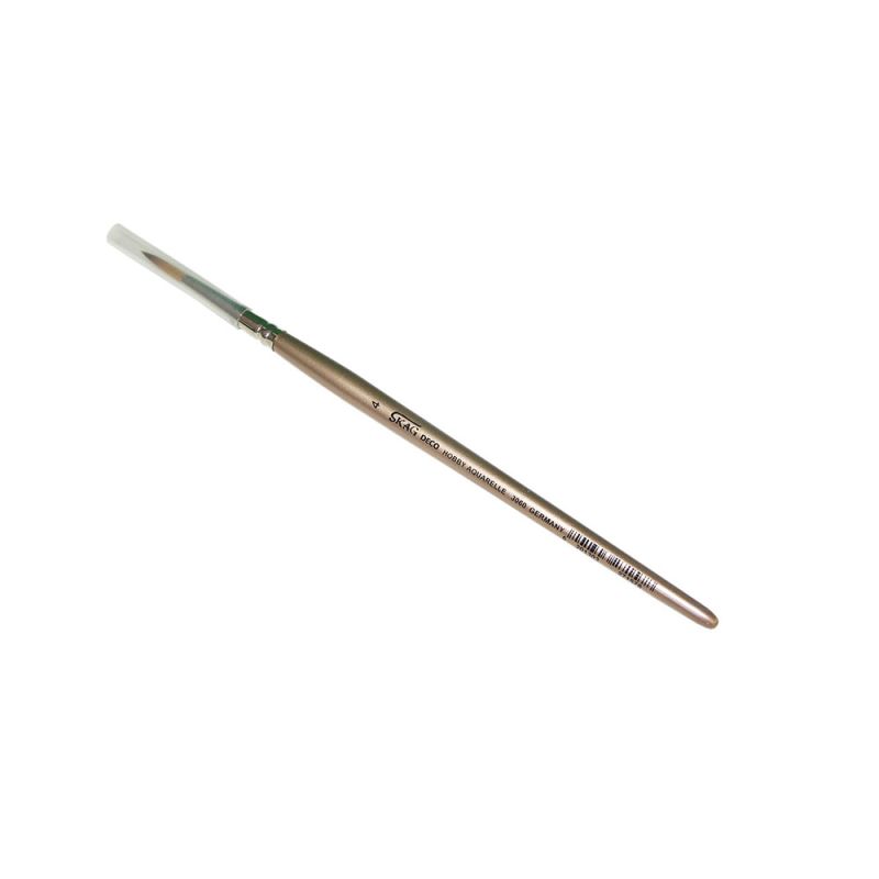 SKAG Paint Brushes For Aquarelle Hobby Round Tip No 4