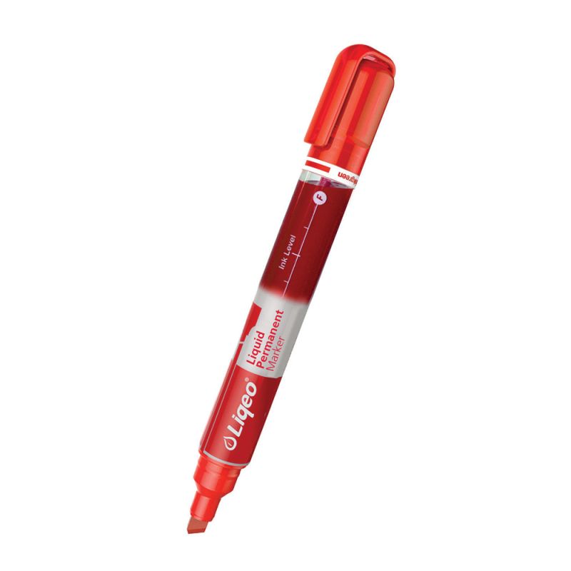 LIQEO Permanent Marker Chisel Tip P-2127 Red