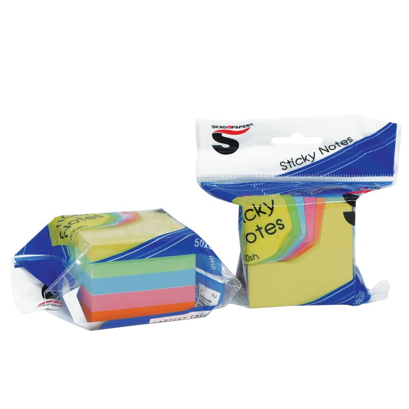 SKAG Sticky Notes 50X50mm 400Sh 5 Colours