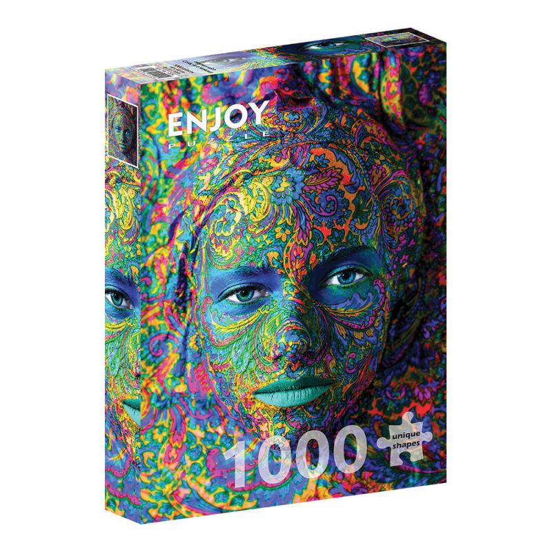 ENJOY -Puzzle People Woman With Color Art Makeup 1224