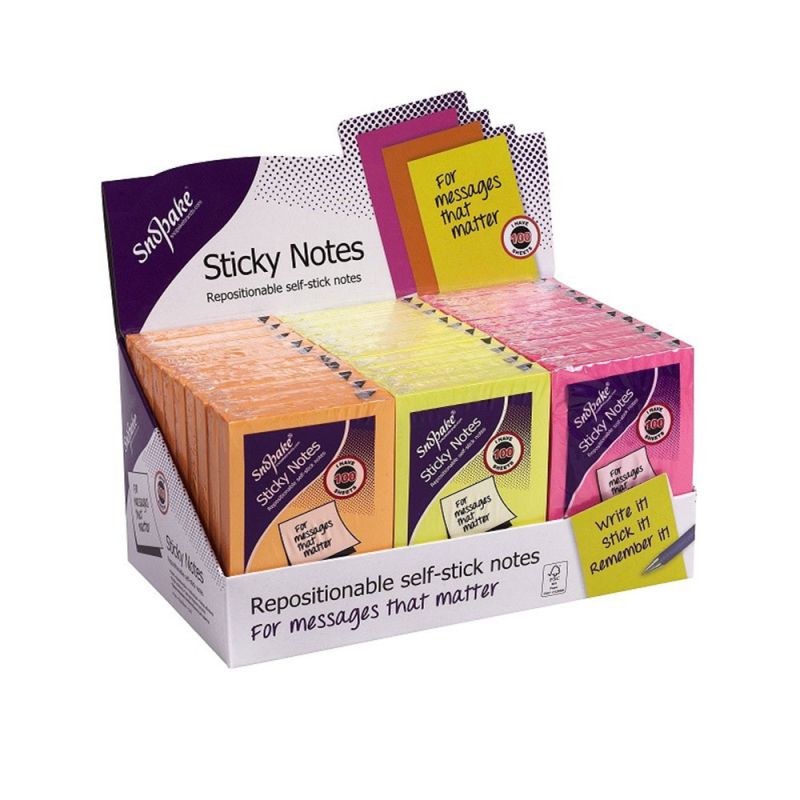 SNOPAKE Sticky Notes Arrow 50X12mm 250 Pcs. 5 Colours