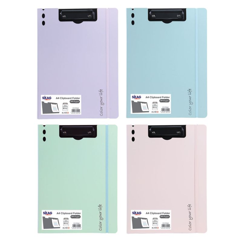 SKAG Foam Clipboard With Cover Pastel 4 Colors