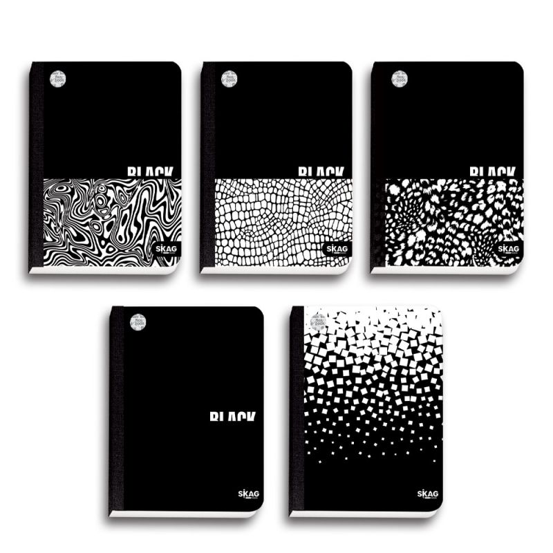 SKAG Flexbook Black & White A4 Ruled 2 Sub. 70gr N.9372