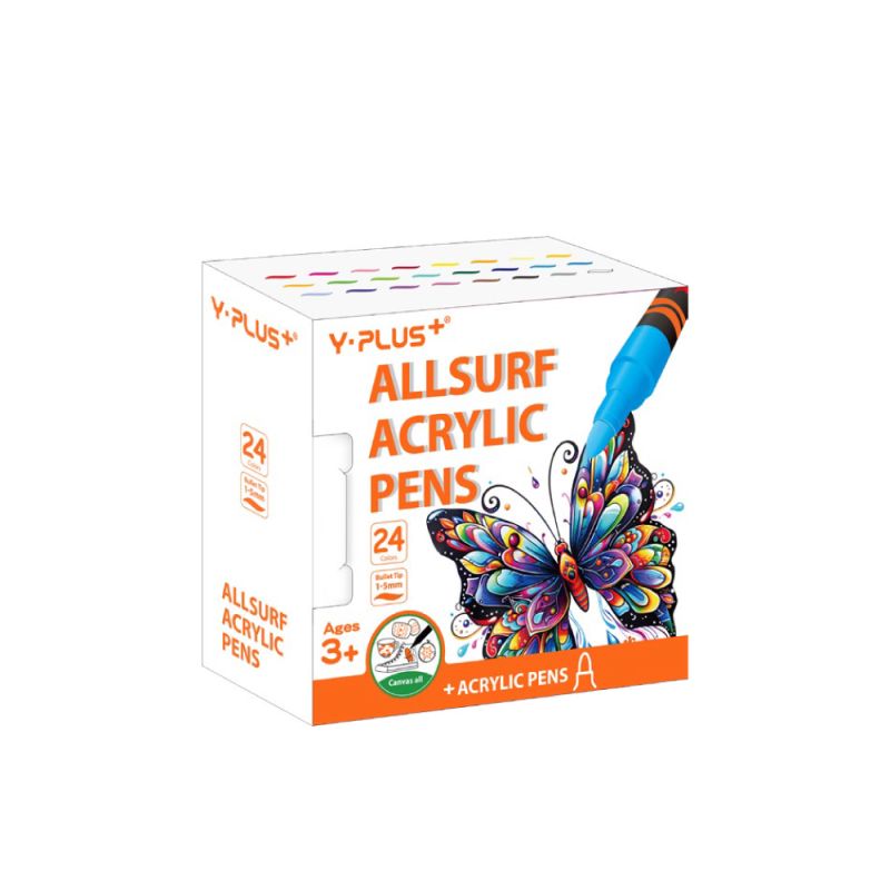 Y PLUS Ακρυλικά Στυλό ALLSURF – Σέτ 24 Χρωμάτων – AP240200