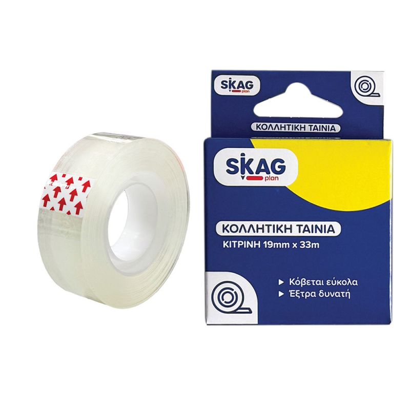 SKAG Κολλητική Ταινία Κίτρινη 19mm X33M