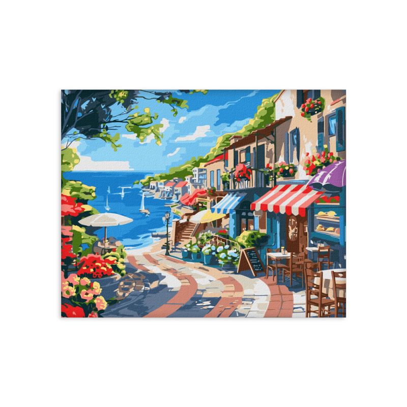 IDEYKA Painting By No.- Παραθαλάσσιο Χωριό Art_Selena_Ua (KHO2792) 40Χ50