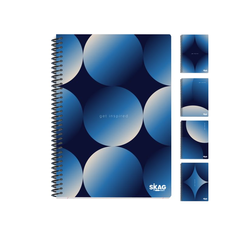 SKAG Θεματικά Τετράδια Blue Premium 17X25 2 Θεμάτων 80γρ