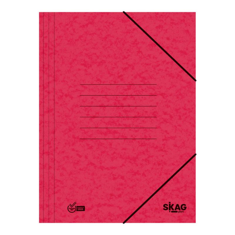 SKAG Ντοσιέ Πρεσπάν Λάστιχο 25X35  Κόκκινο