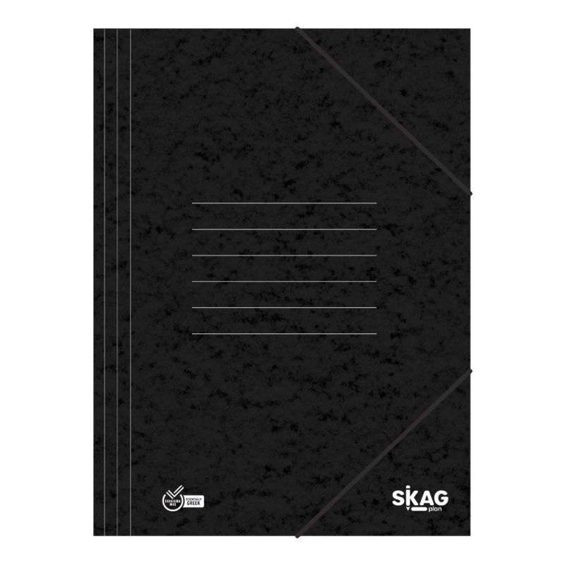 SKAG Ντοσιέ Πρεσπάν Λάστιχο 25X35  Μαύρο