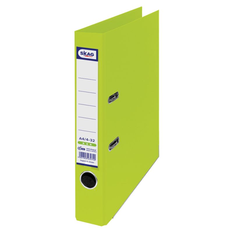 SKAG Arch Lever Files (Economy) P.P. A4 4/32 Lime Green