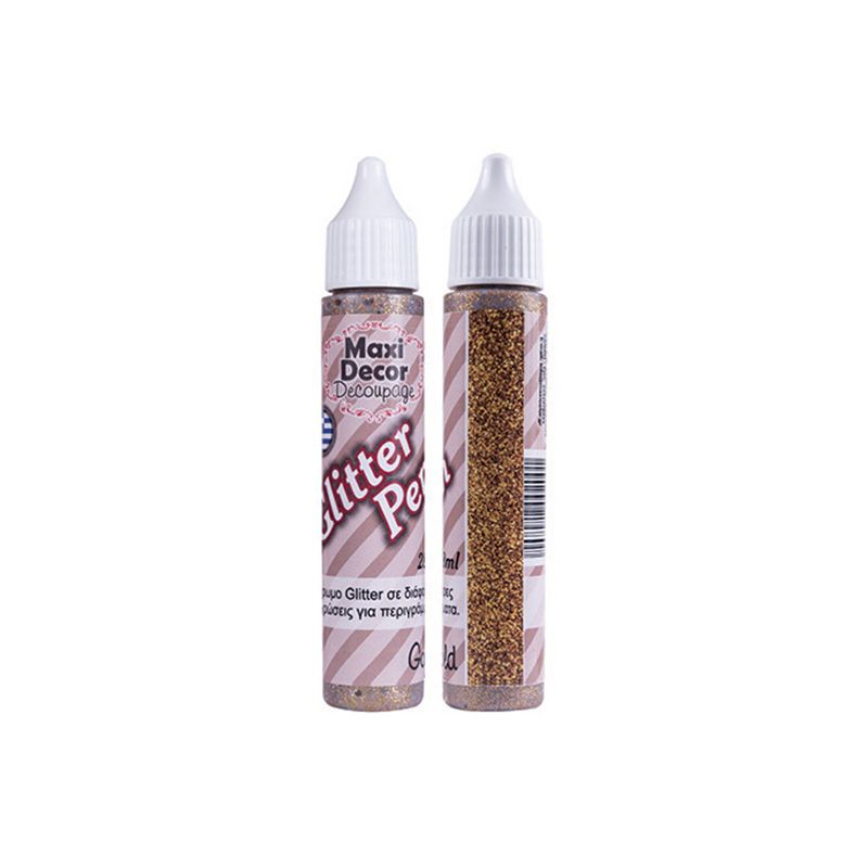 MAXI COLOR Glitter  Στυλό  Χρυσό         28 Ml