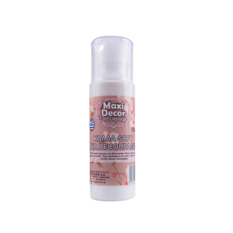 MAXI COLOR Κόλλα  Soft Decoupage Ριζόχαρτο 130 Ml