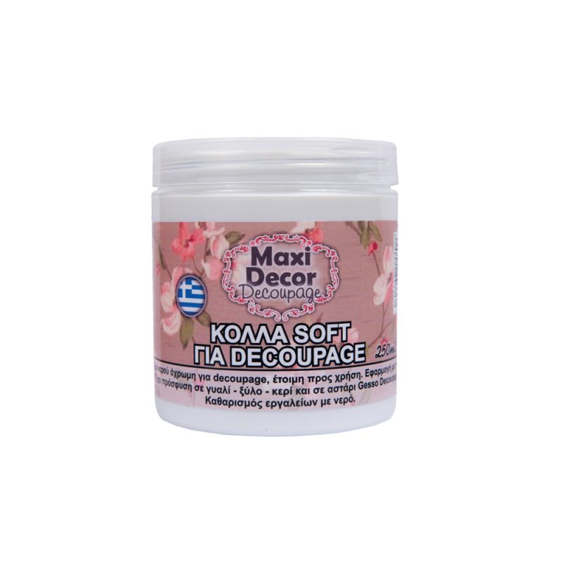 MAXI COLOR Κόλλα  Soft Decoupage Ριζόχαρτο 250 Ml