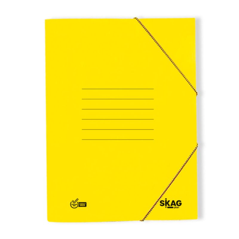 SKAG Ντοσιέ(Basic) Λάστιχο 25X35  Κίτρινο