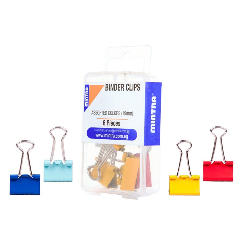 MINTRA Μανταλάκια/Κλιπ Κλιπ Μεταλλικά   19mm 6Τεμ Διάφορα Χρώματα