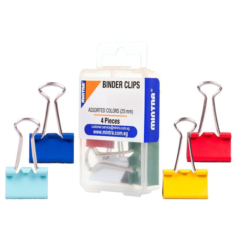 MINTRA Μανταλάκια/Κλιπ Κλιπ Μεταλλικά   25mm 4Τεμ Διάφορα Χρώματα