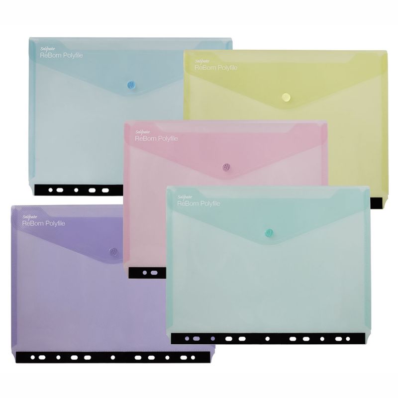 Polyfile Reborn A4 Pastel 11 Holes Assorted 15916