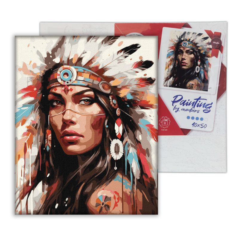 IDEYKA Painting By No.- Tribal Legend art_Selena_Ua (KHO8425)40X50cm