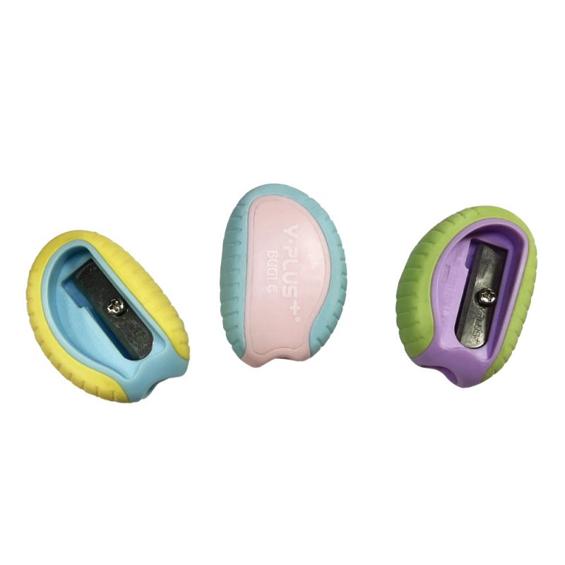 Y PLUS Ξύστρα Bugle Παστέλ Soft Grip Εκθέτης 36 Τεμάχια (Γυάλα) SX130130