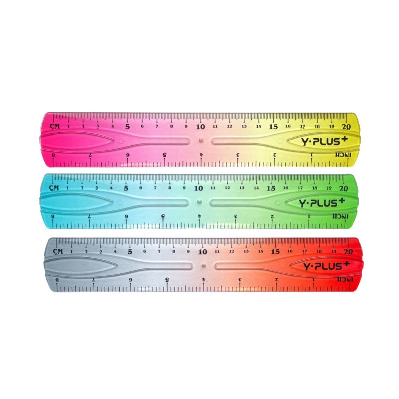 Y PLUS Χάρακας Colorruler Unbreakable (20cm) Συσκευασία 30 Τεμ RX240300
