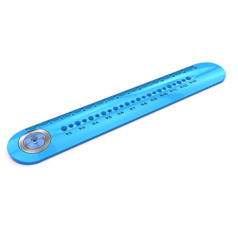 Y PLUS Χάρακας Circle (15cm), 4 Χρώματα Εκθέτης 40 Τεμάχια RX130600