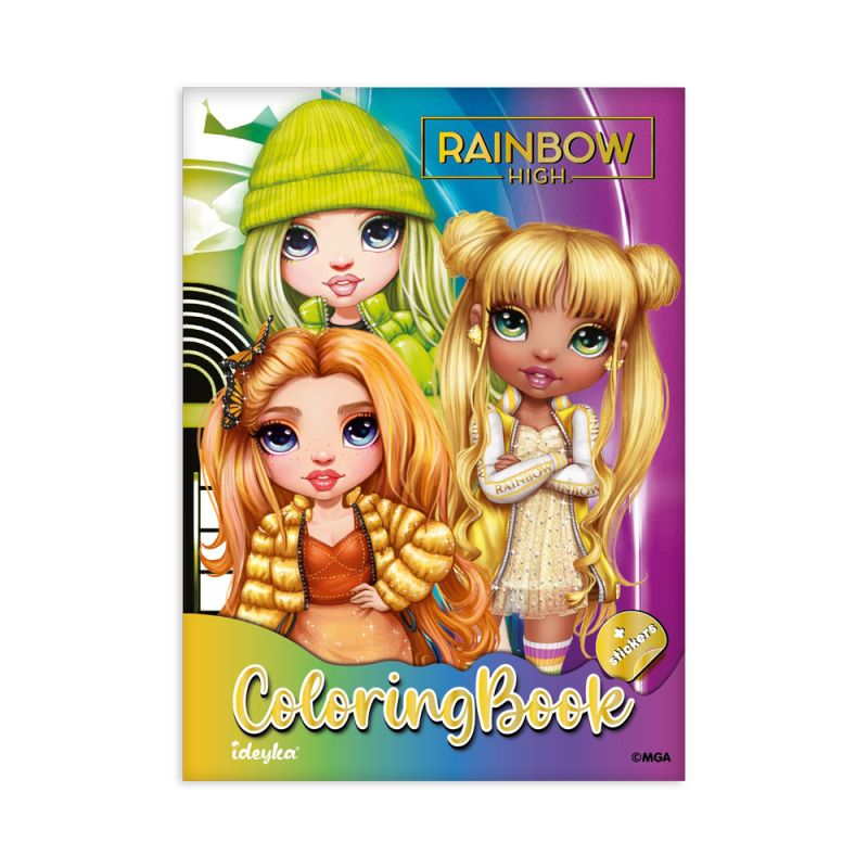 Coloring Book With Stickers - Rainbow (Lcb10)