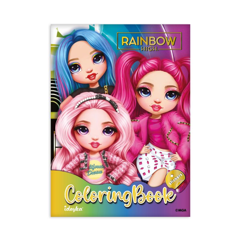 Coloring Book With Stickers - The Creative Rainbow (Lcb12)