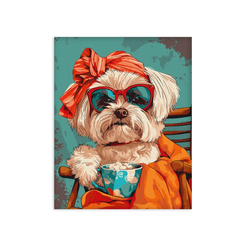 IDEYKA Painting By No.- Μοδάτο Shih Tzu Art_Selena_Ua (KHO6610) 40Χ50