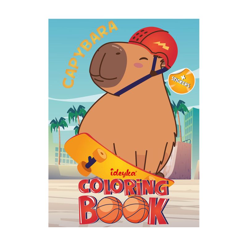 IDEYKA Sticker Coloring Book  Sporty Kapibar (Cb23)