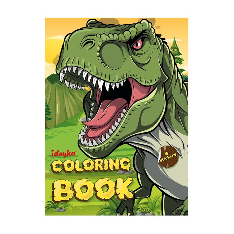 IDEYKA Sticker Coloring Book – Dinosaur Hunter (Cb25)