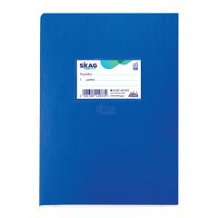 SKAG EXERCISE BOOK PLASTIC COVER BLUE 17x25 PLAIN 50SH 80 GR