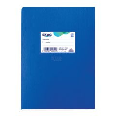 SKAG EXERCISE BOOK PLASTIC COVER BLUE 17x25 4-LINES 50SH 80 GR