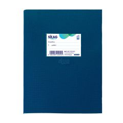SKAG EXERCISE BOOK (HIGH) PLASTIC BLUE 17x25 PLAIN 50SH 70 GR