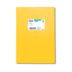 SKAG EXERCISE BOOK PLASTIC COVER YELLOW 17x25 RULED 50SH 80 GR